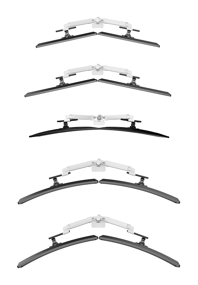 Neomounts DS65S-950WH2 Desk monitor arm, Clamp/Grommet, 24" - 34", Height adjustme - Afbeelding 2