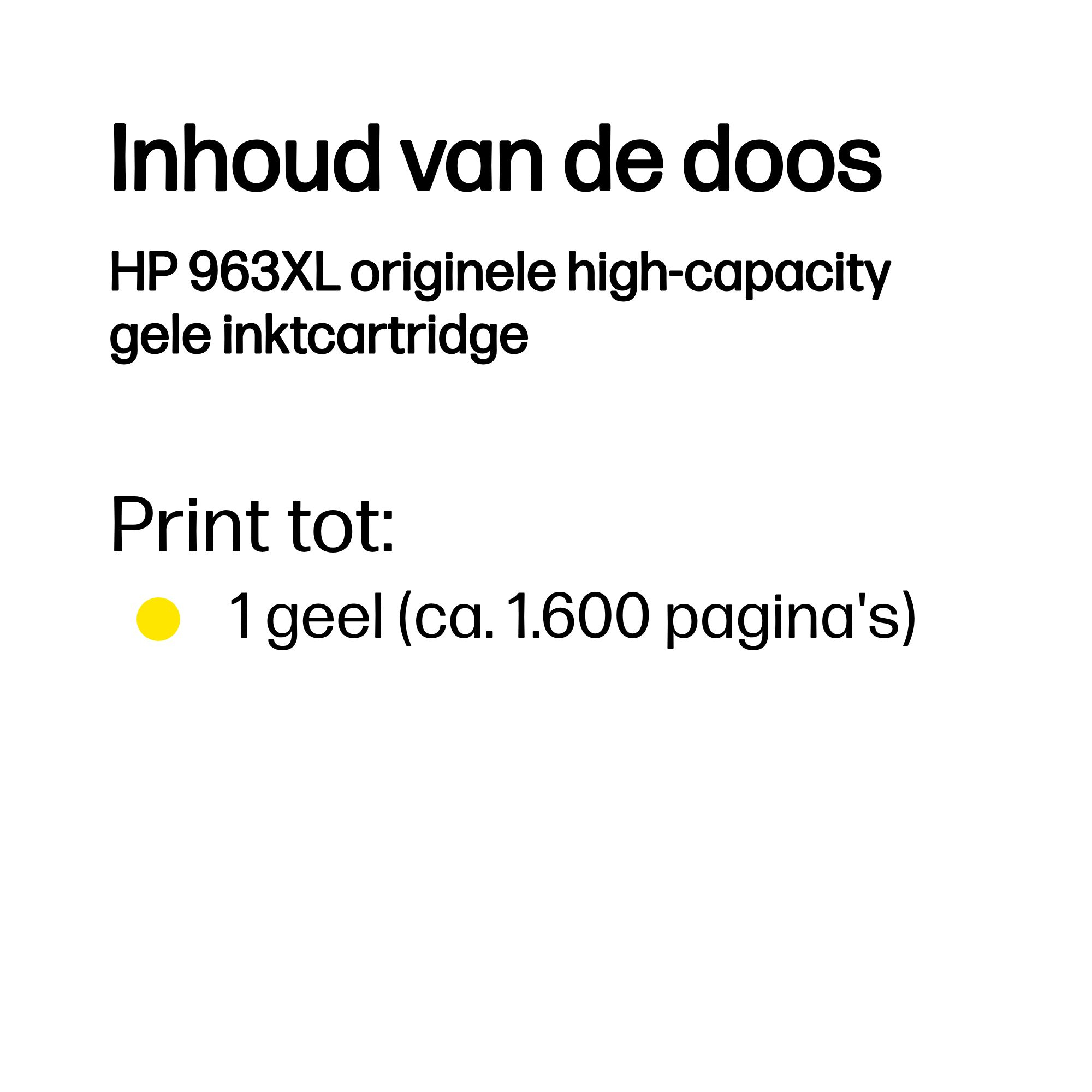 HP 963XL originele high-capacity gele inktcartridge - Afbeelding 2
