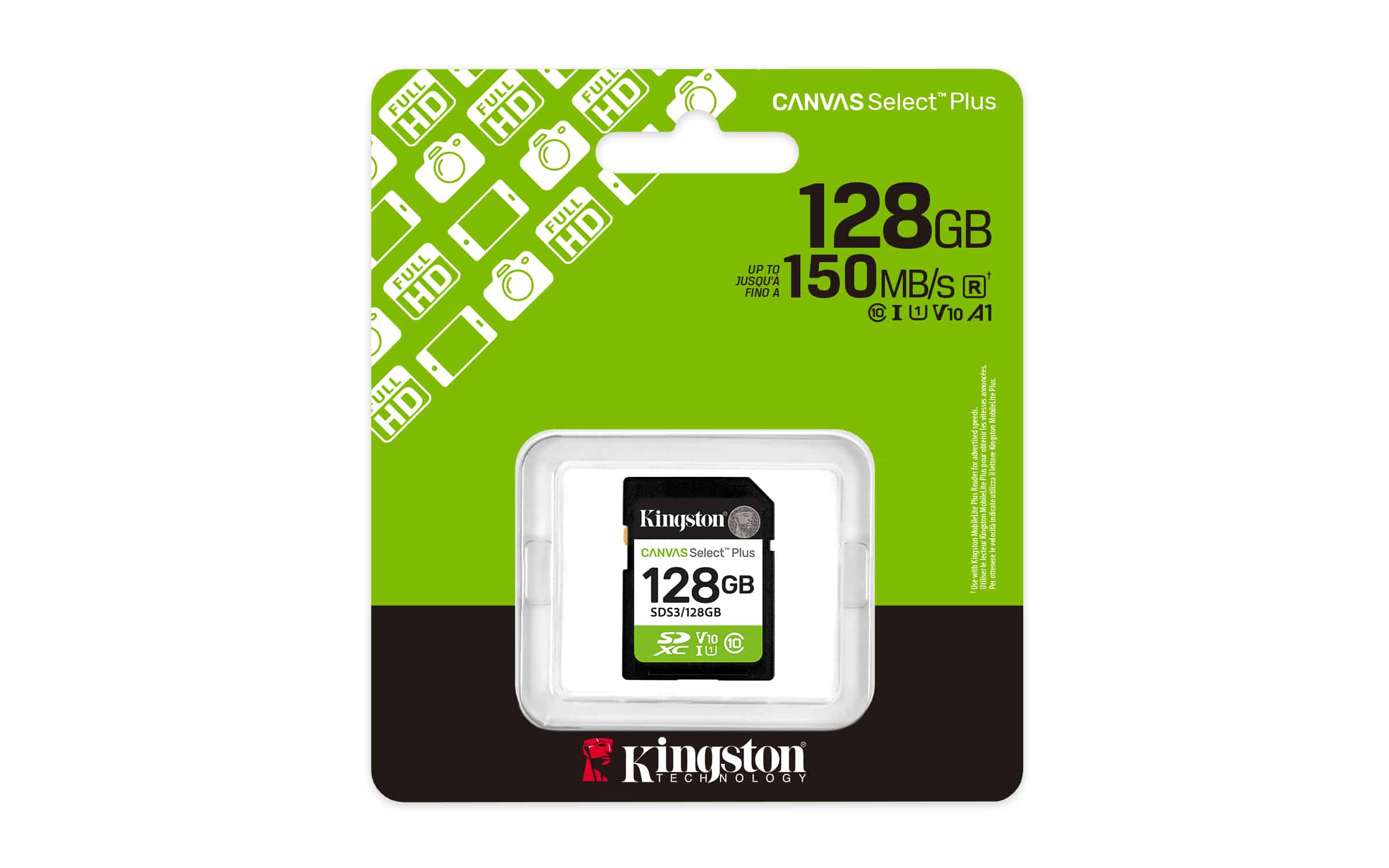 Kingston Technology 128GB SDXC Canvas Select Plus Gen3 150MB/s C10 UHS-I U1 V10 - Afbeelding 3