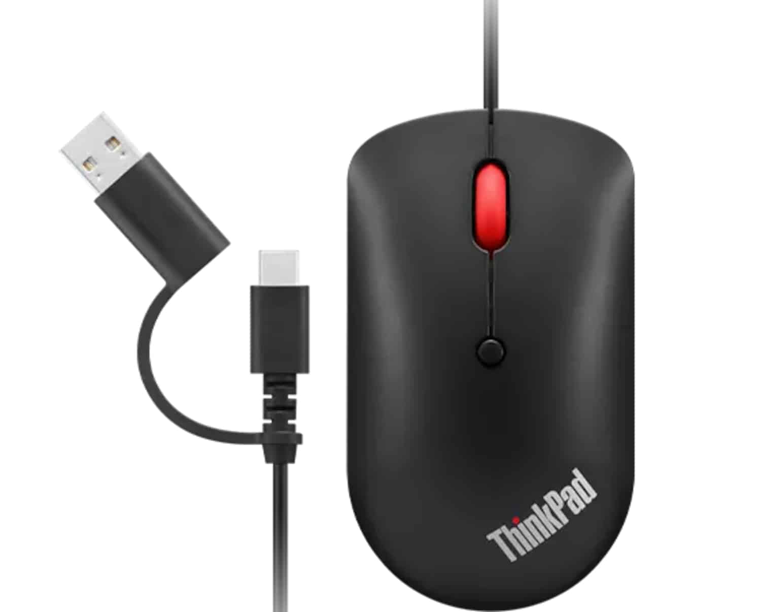 Lenovo 4Y51D20850 muis Kantoor Ambidextrous USB Type-C Optisch 2400 DPI