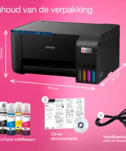 Epson EcoTank ET-2811 A4 multifunctionele Wi-Fi-printer met inkttank, inclusief tot 3 jaar inkt - Afbeelding 5