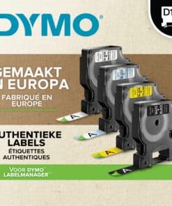 DYMO originele D1 labels | Zwarte Tekst op Rood Label | 24 mm x 7 m | zelfklevende etiketten voor de LabelManager labelmaker | gemaakt in Europa - Afbeelding 5