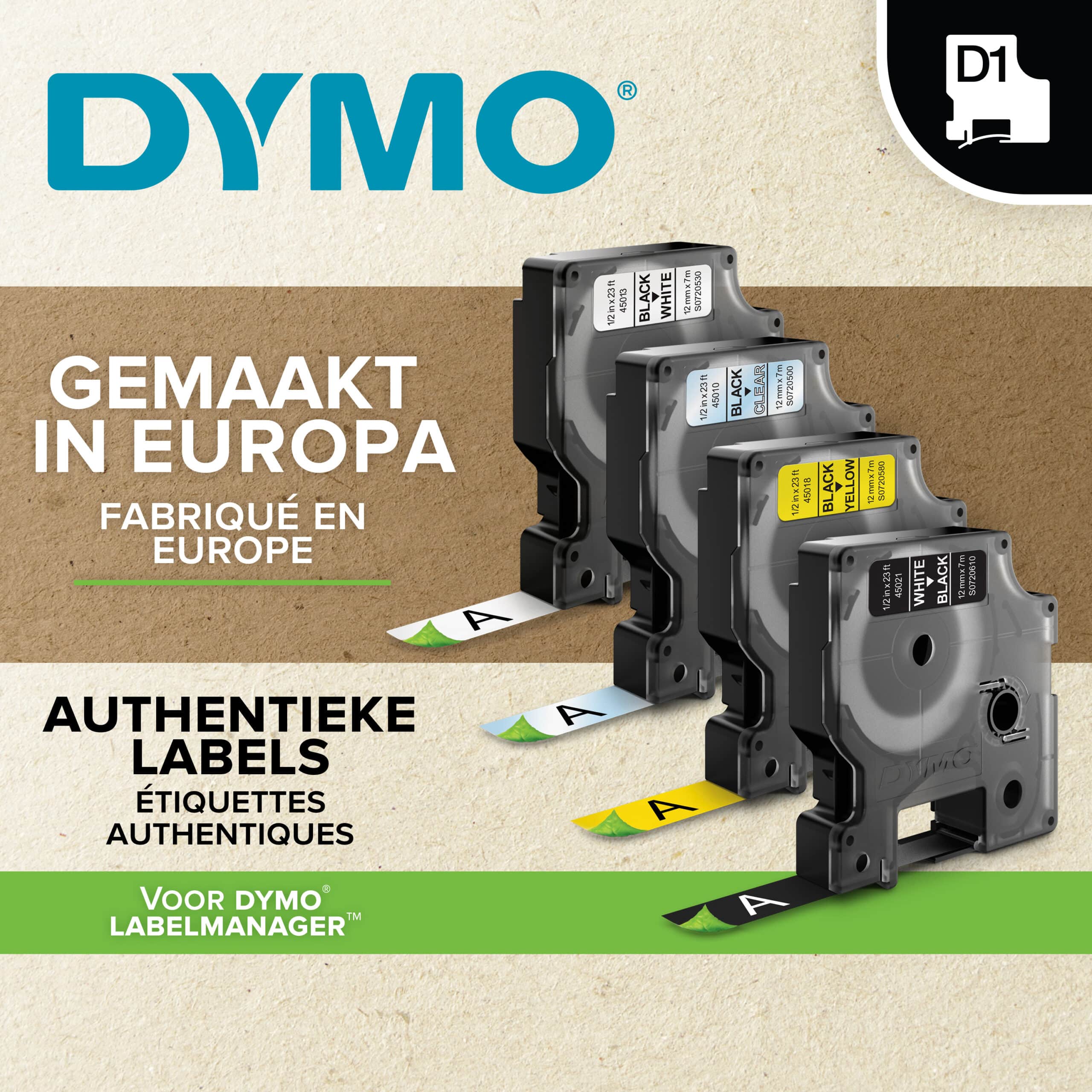DYMO originele D1 labels | Zwarte Tekst op Rood Label | 24 mm x 7 m | zelfklevende etiketten voor de LabelManager labelmaker | gemaakt in Europa - Afbeelding 5