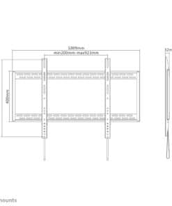 Neomounts LFD-W1000 flatscreen wandsteun single display, 125 kg, 200x200 mm, 900x600 mm, - Afbeelding 3