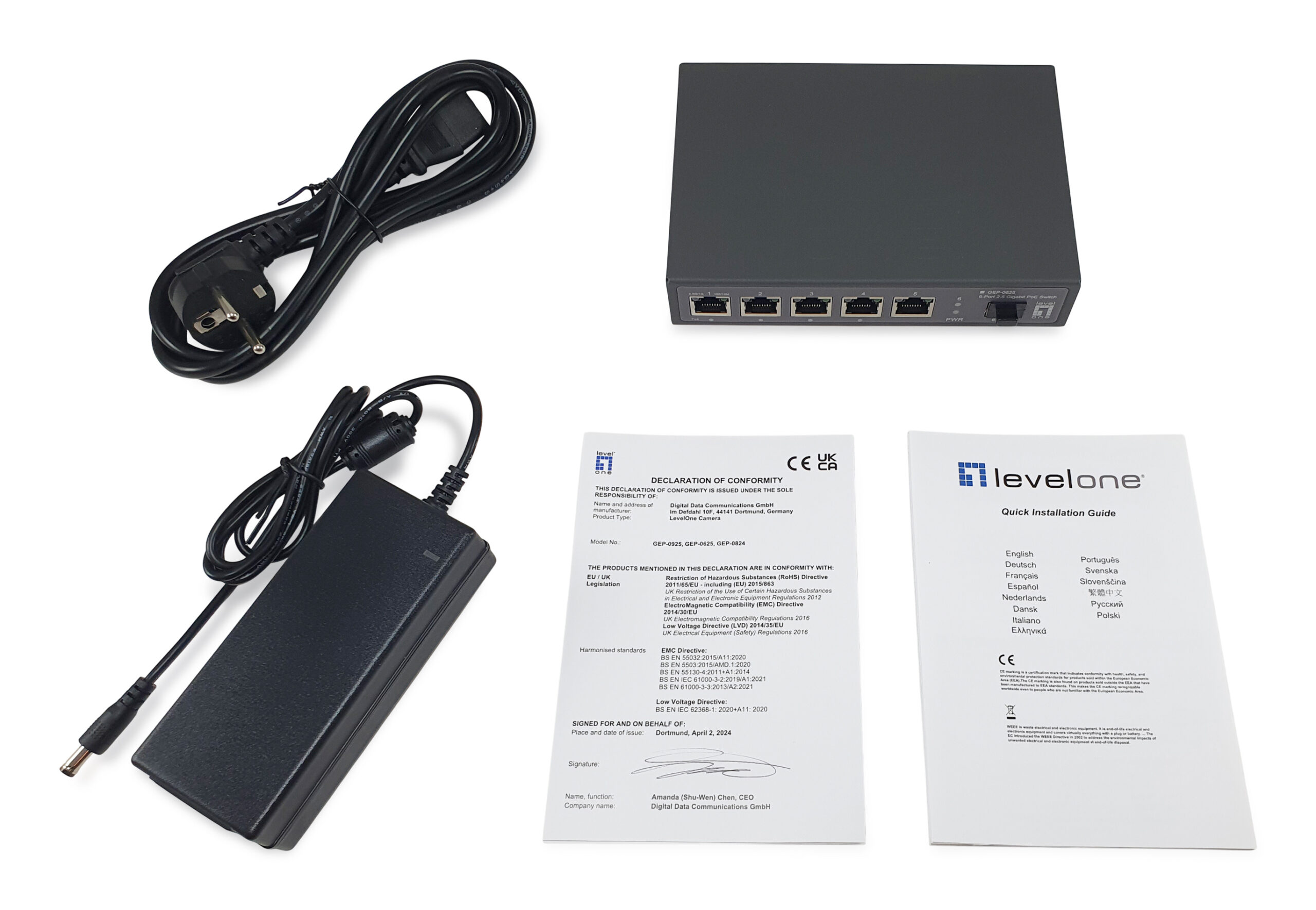 LevelOne GEP-0625 netwerk-switch Unmanaged 2.5G Ethernet (100/1000/2500) Power over Ethernet (PoE) Zwart - Afbeelding 6