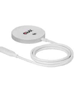 CLUB3D CAC-3026 Qi2 25W draadloze oplader wit Qi 2.2 MagSafe-compatibel magnetisch pad