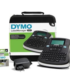DYMO LabelManager Draagbare 210D+-labelmakerkit | QWERTZ-toetsenbord | met zwart-witte D1-labels van 12 mm en een draagkoffer - Afbeelding 2