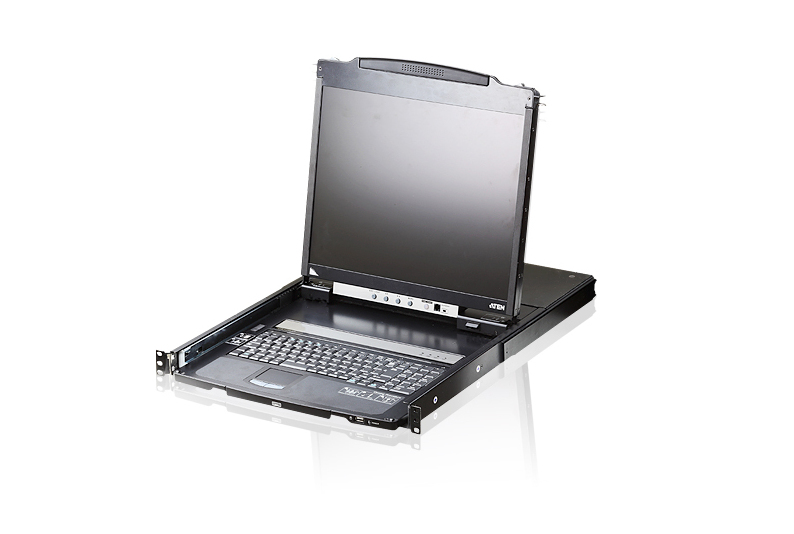 ATEN CL5800N rack console 48,3 cm (19") 1280 x 1024 Pixels Metaal Zwart 1U