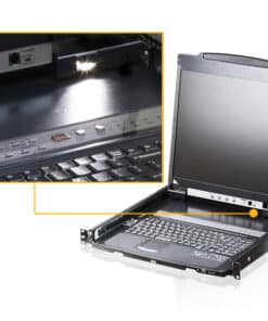 ATEN CL5800N rack console 48,3 cm (19") 1280 x 1024 Pixels Metaal Zwart 1U - Afbeelding 3