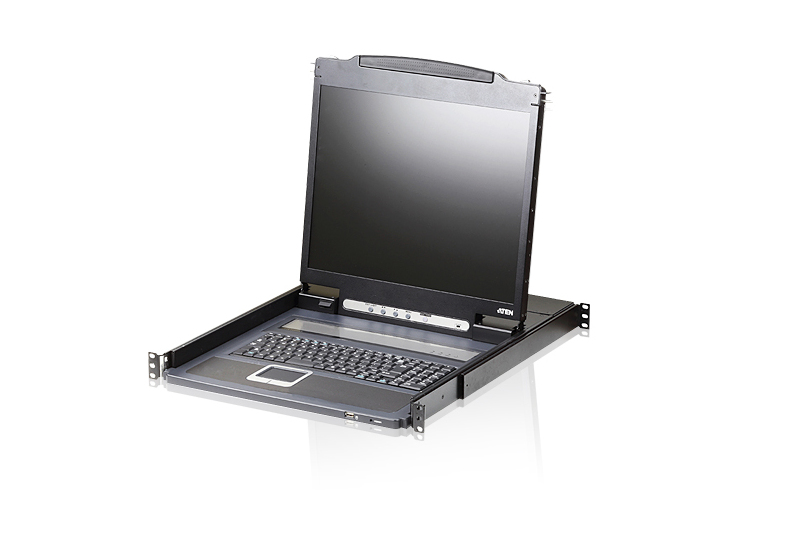 ATEN CL3000N rack console 48,3 cm (19") 1280 x 1024 Pixels Aluminium Zwart 1U