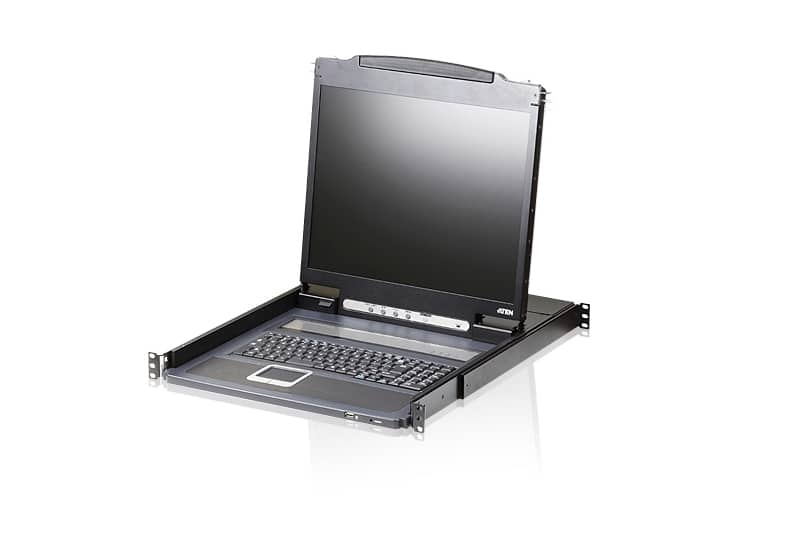ATEN CL3000N rack console 48,3 cm (19") 1280 x 1024 Pixels Aluminium Zwart 1U