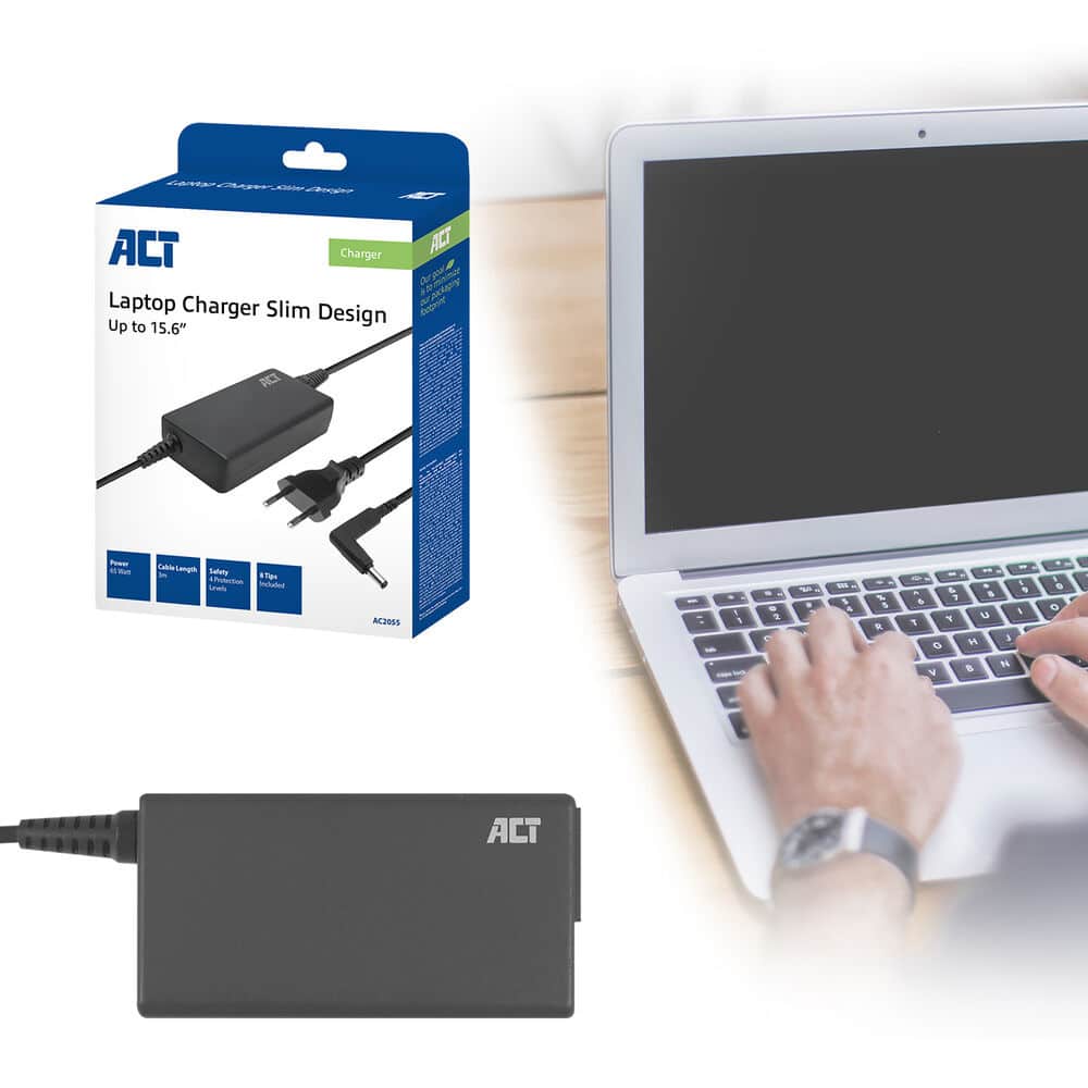 ACT Compacte laptoplader 65W (voor laptops tot 15,6 inch) - Afbeelding 2