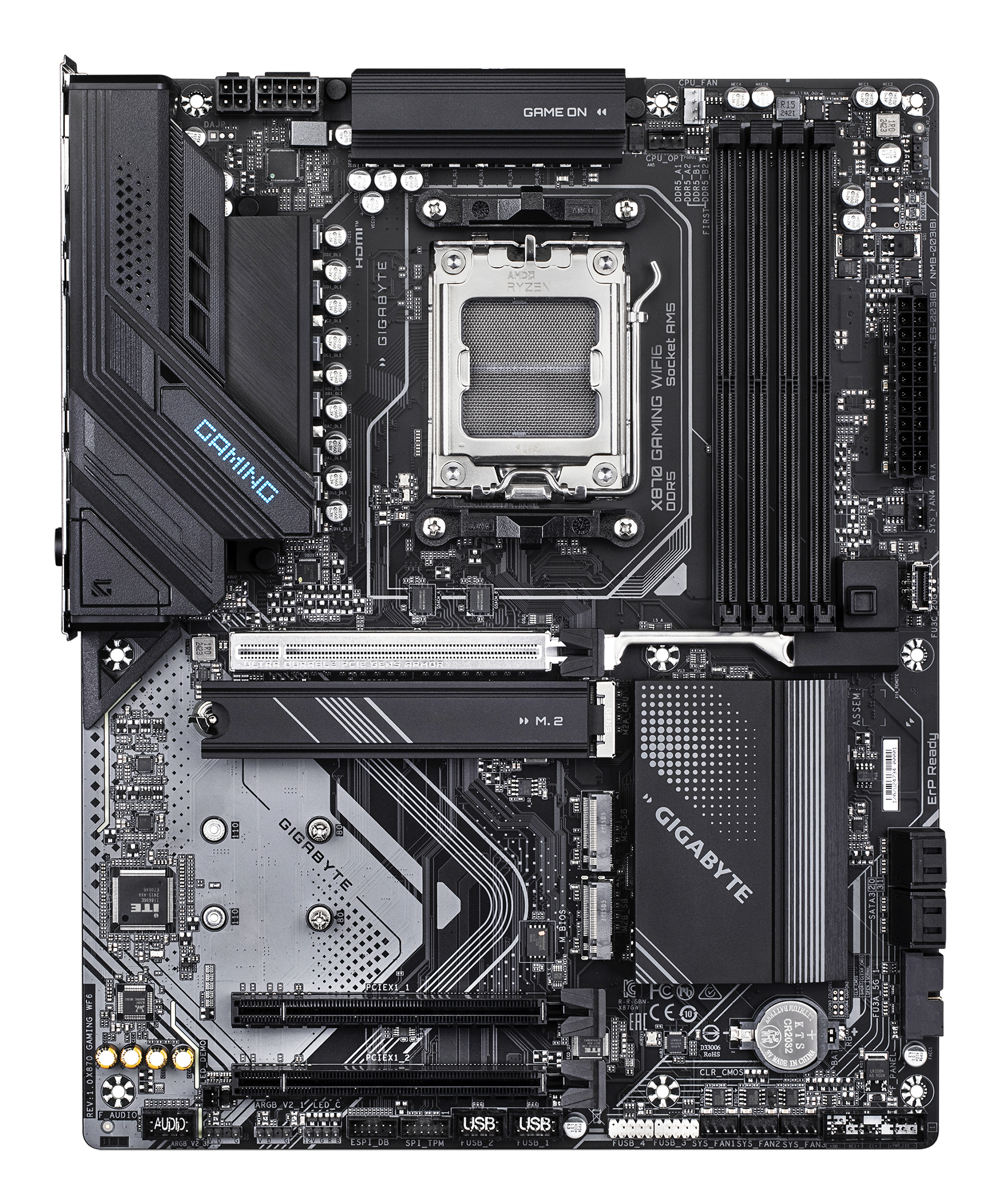 GIGABYTE X870 GAMING WIFI6 AMD X870 Socket AM5 ATX - Afbeelding 2