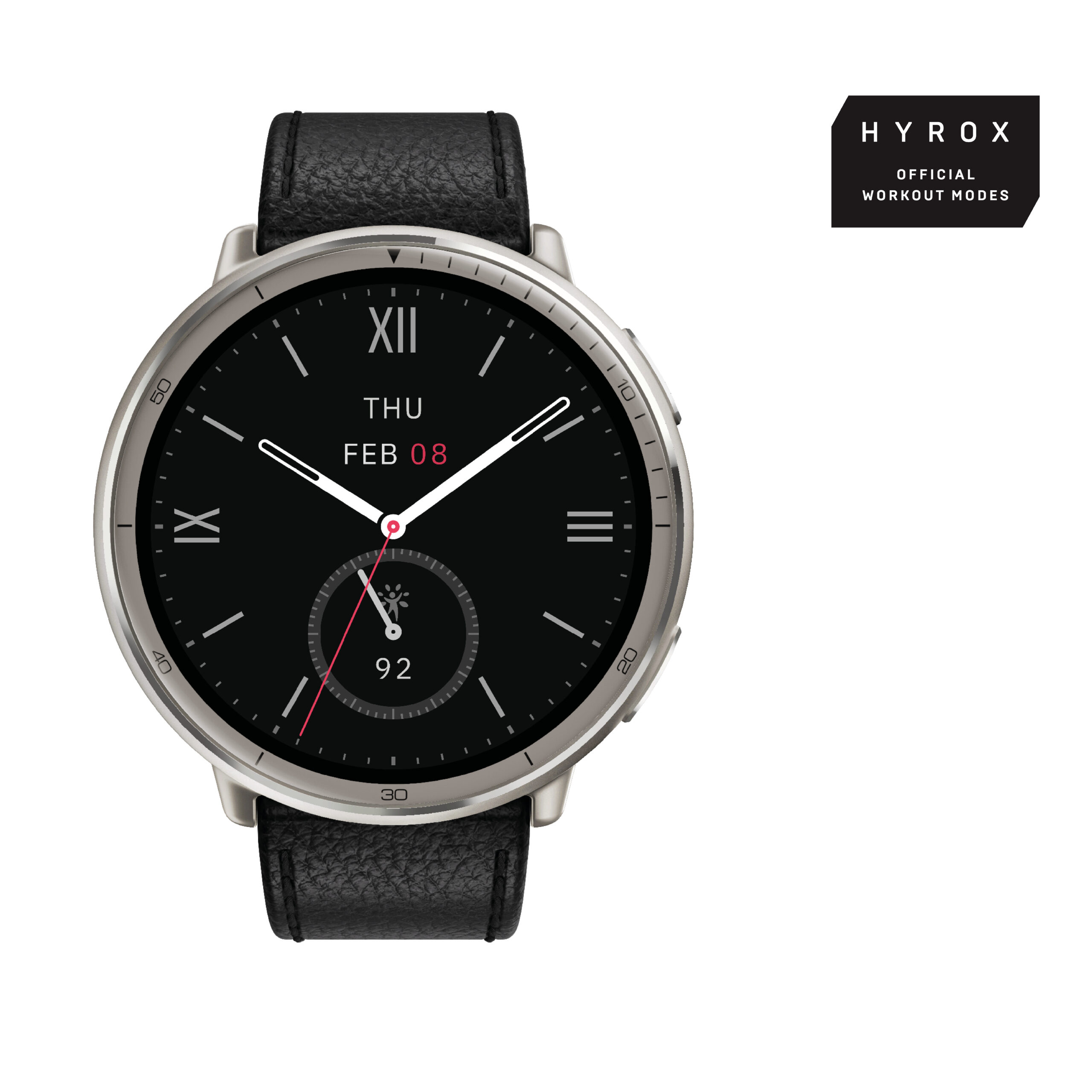 Amazfit W2433EU1N smartwatch & sportwatch 3,35 cm (1.32") AMOLED Digitaal 466 x 466 Pixels Touchscreen Zilver