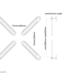 Neomounts FPMA-VESANON Monitor wall-mount, 10-27", 75x75/ 100x100m, 8kg
