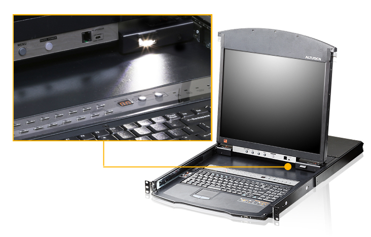 ATEN KL1516AiM rack console 43,2 cm (17") Zwart 1U - Afbeelding 4