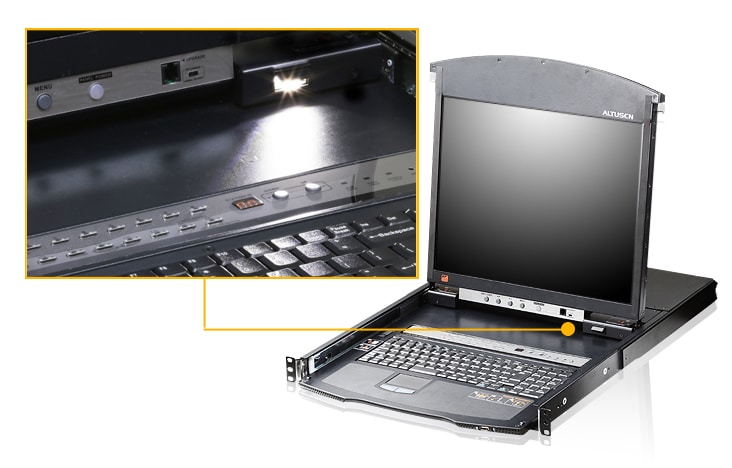 ATEN KL1516AiM rack console 43,2 cm (17") Zwart 1U - Afbeelding 3