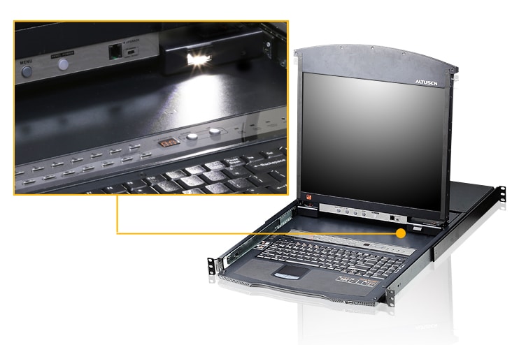ATEN KL1508AN rack console 48,3 cm (19") Zwart 1U - Afbeelding 4