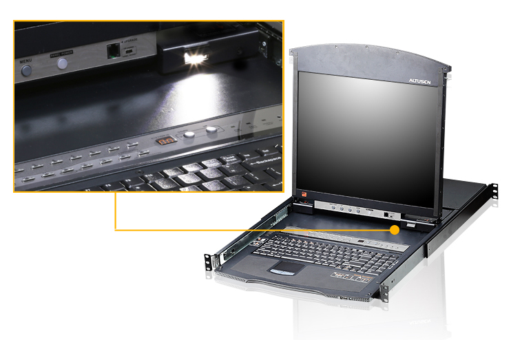 ATEN KL1508AM rack console 43,2 cm (17") Zwart 1U - Afbeelding 4