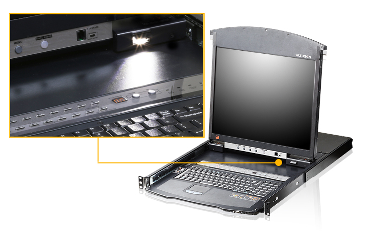 ATEN KL1516AiN rack console 48,3 cm (19") Zwart 1U - Afbeelding 3
