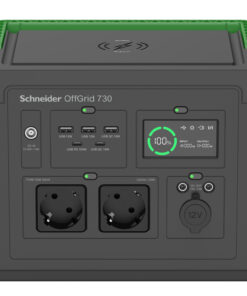 APC SE OffGrid Portable Power Station 730 - Li-Ion accu, LCD, 2x stopcontact, 3x USB-A, 2x USB-C, 3x 12V, draadloze lader