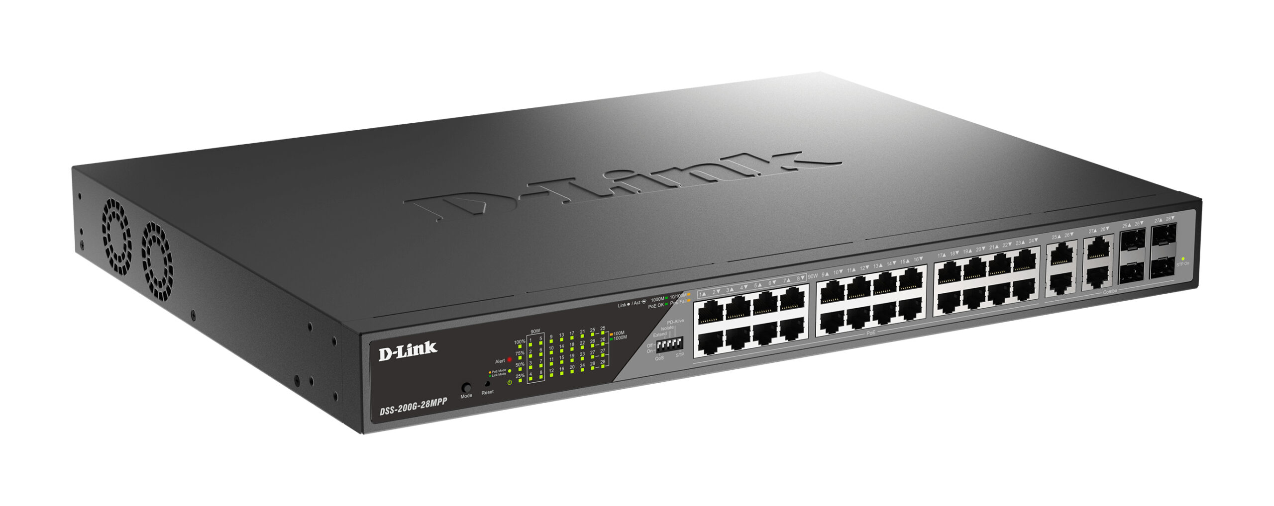 D-Link DSS-200G-28MPP netwerk-switch Managed L2 Gigabit Ethernet (10/100/1000) Power over Ethernet (PoE) 1U Grijs - Afbeelding 3