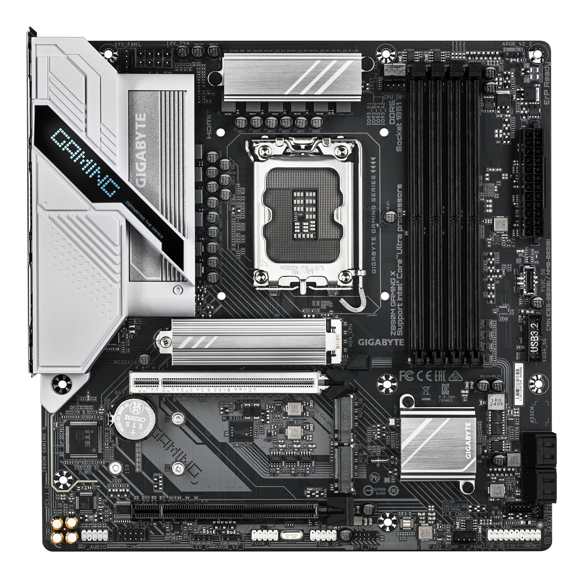 GIGABYTE Z890M GAMING X moederbord Intel Z890 LGA 1851 (Socket V1) micro ATX - Afbeelding 2