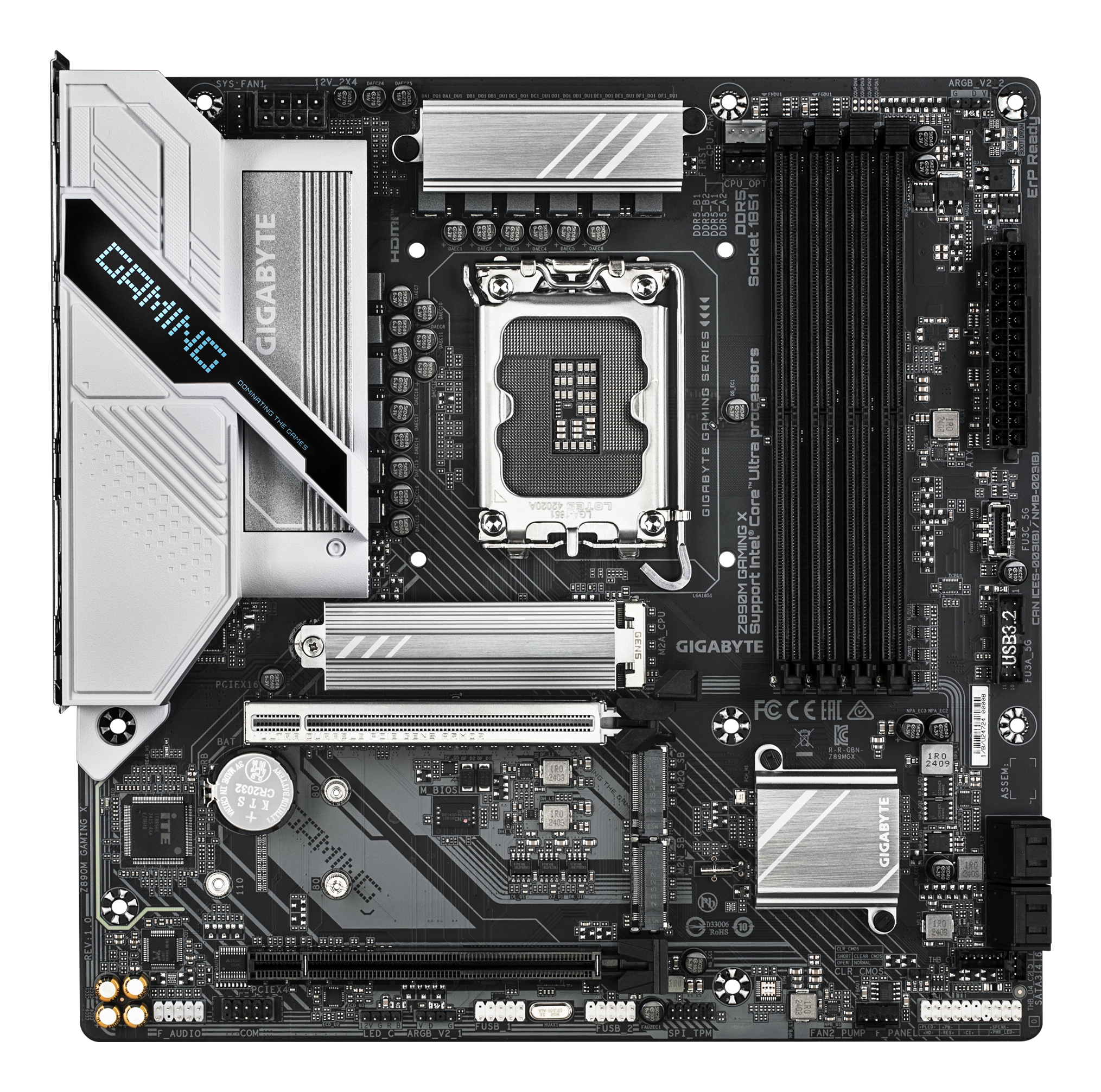 GIGABYTE Z890M GAMING X moederbord Intel Z890 LGA 1851 (Socket V1) micro ATX - Afbeelding 2