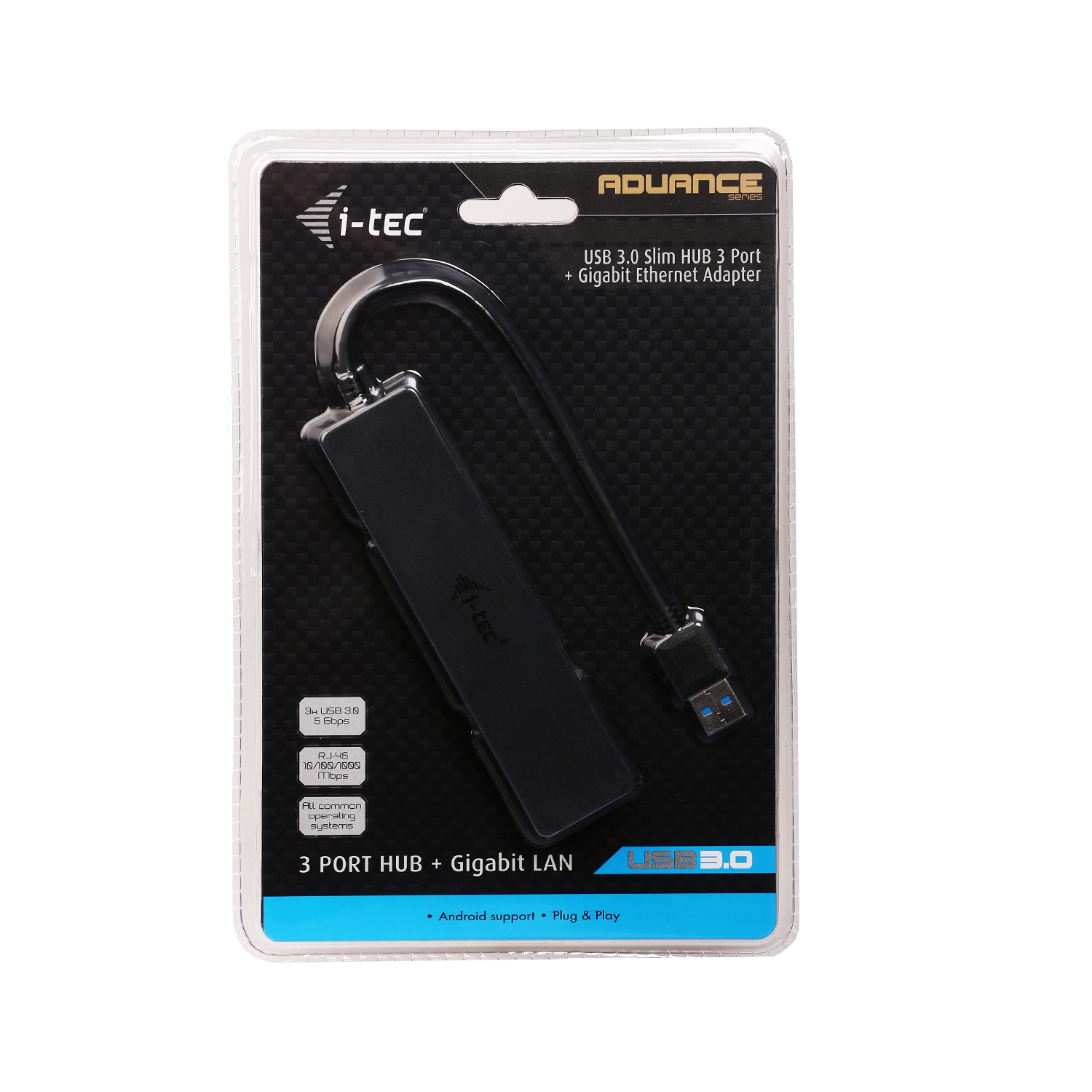 i-tec Advance USB 3.0 Slim HUB 3 Port + Gigabit Ethernet Adapter - Afbeelding 8
