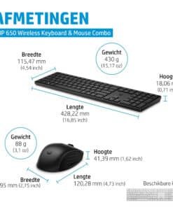 HP 650 draadloze toetsenbord- en muiscombinatie - Afbeelding 3