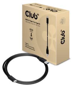 CLUB3D USB 3.1 Type-C naarType-A Cable 10Gbps PD 60W M/M 1m/3.28ft - Afbeelding 2