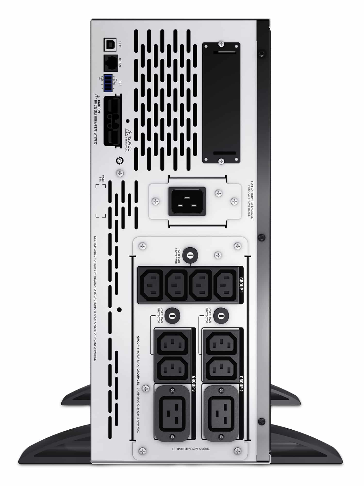 APC Smart-UPS X SMX3000HV - 3000VA, 8x C13, 2x C19 uitgang, USB, uitbreidbare runtime, short depth - Afbeelding 4