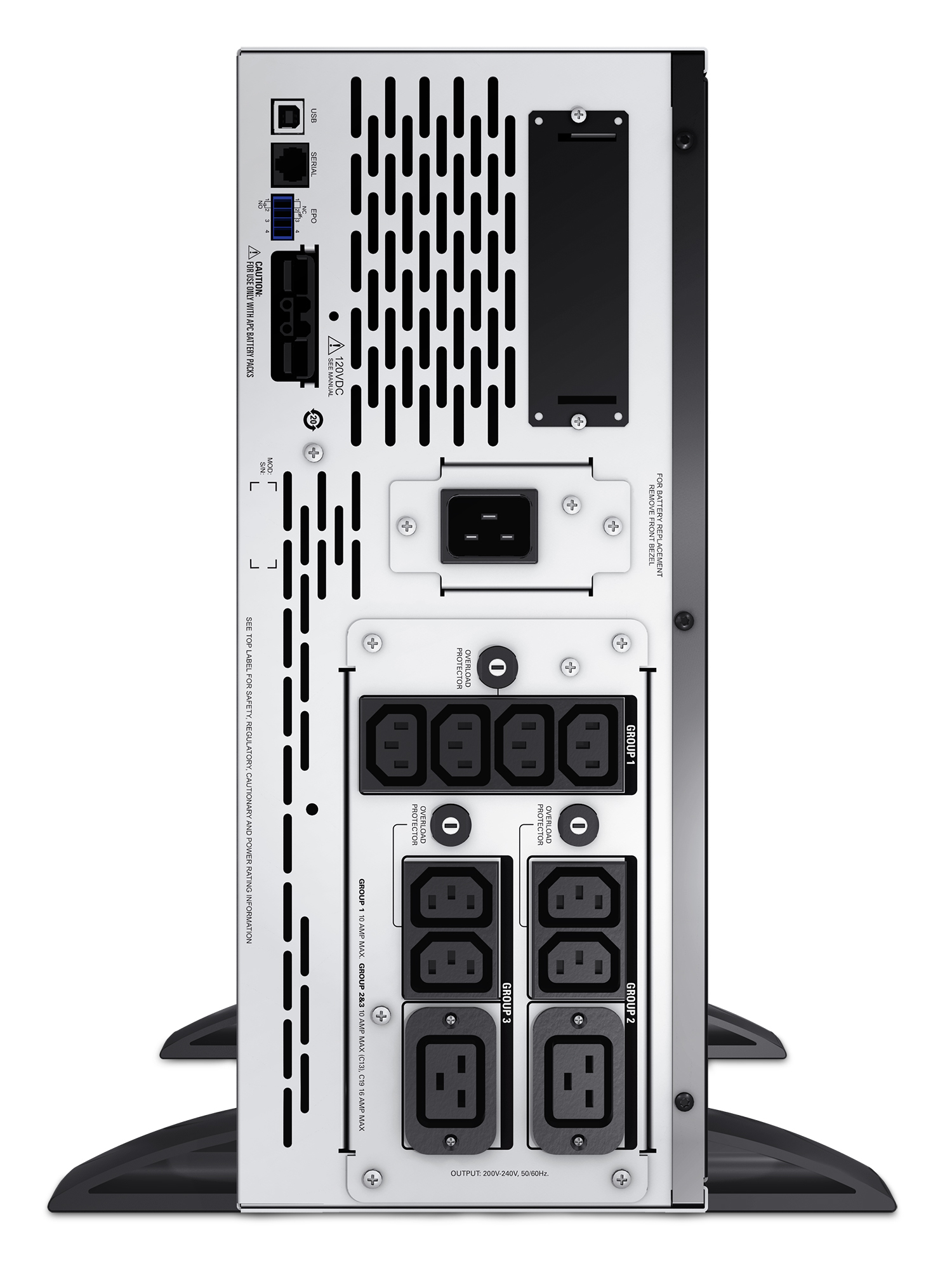APC Smart-UPS X SMX2200HV - 2200VA, 8x C13, 2x C19 uitgang, USB, uitbreidbare runtime, short depth - Afbeelding 4