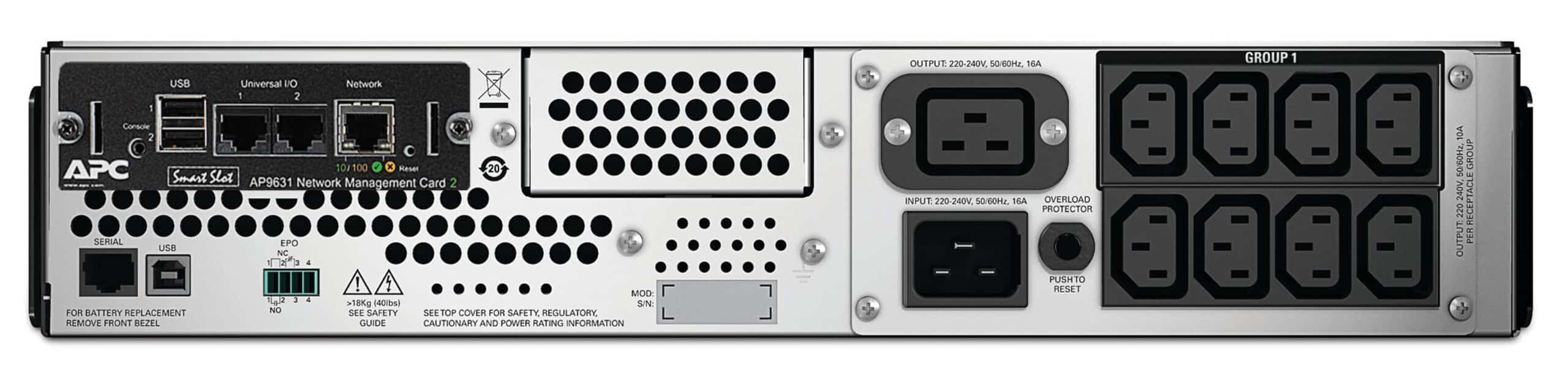 APC Smart-UPS SMT2200RMI2UNC - 8x C13, 1x C19, USB, Rackmount 2U, NMC, 2200VA - Afbeelding 2