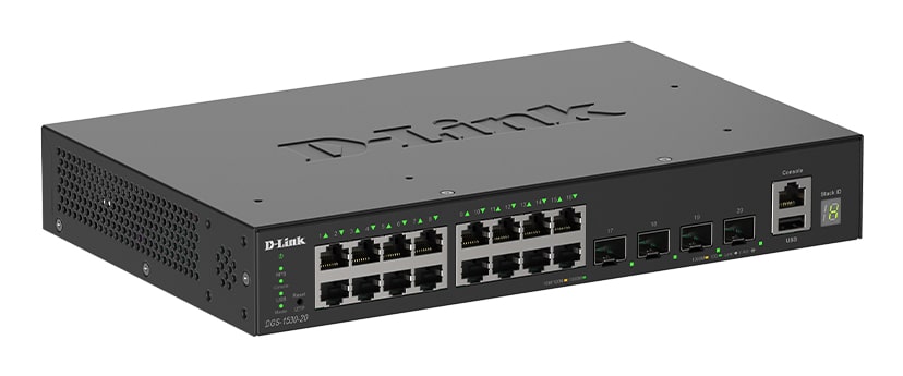 D-Link DGS-1530-20/E netwerk-switch Managed L2 Gigabit Ethernet (10/100/1000) Zwart - Afbeelding 2