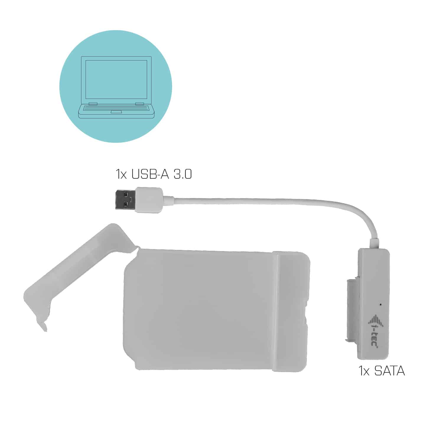 i-tec MYSAFEU314 behuizing voor opslagstations HDD-/SSD-behuizing Wit 2.5" - Afbeelding 6