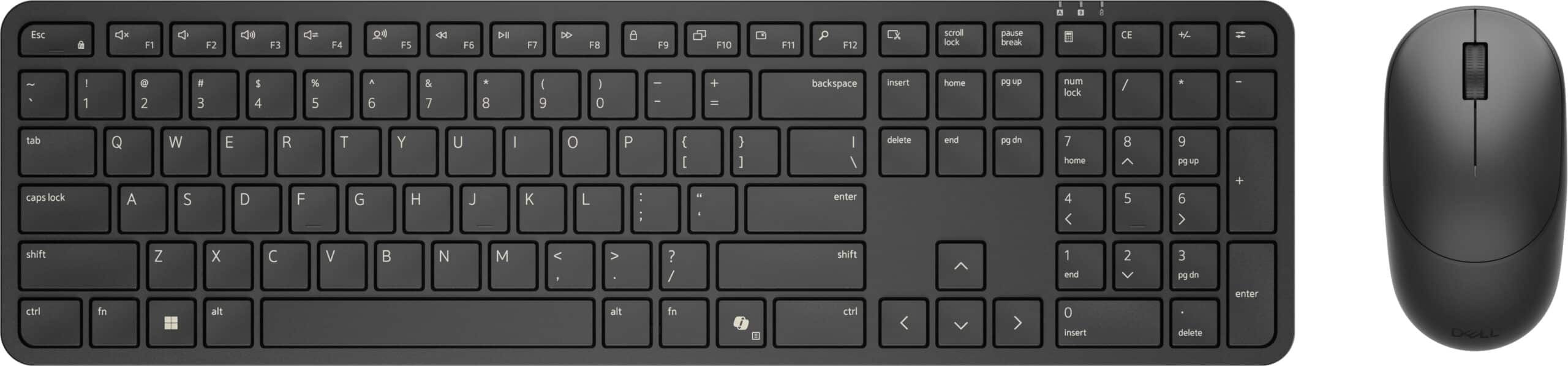 DELL Pro 5 KM526 toetsenbord Inclusief muis Thuis/Werk RF Draadloos QWERTY Brits Engels Zwart