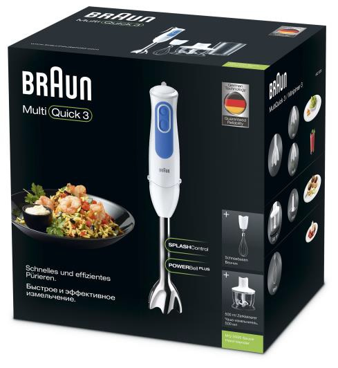 Braun MQ3035WH Sauce 0,6 l Staafmixer 700 W Blauw, Wit