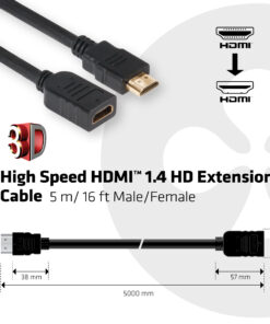 CLUB3D High Speed HDMI™ 1.4 HD Extension Kabel 5meter M/F - Afbeelding 3