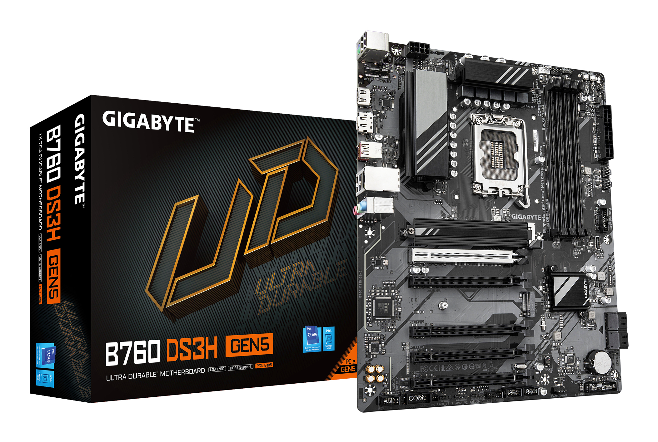 GIGABYTE B760 DS3H GEN5 moederbord Intel B760 Express LGA 1700 ATX