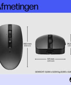 HP 715 oplaadbare muis voor meerdere apparaten - Afbeelding 2