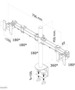 Neomounts FPMA-D960D Monitorarm 10-27"