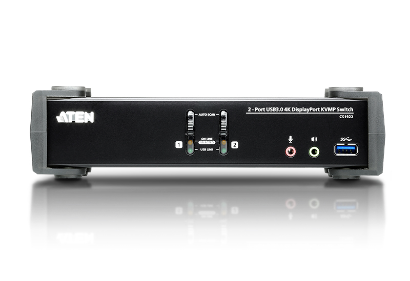 ATEN 2-poorts USB 3.0 4K DisplayPort KVMP™-schakelaar (kabels meegeleverd) - Afbeelding 2