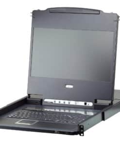 ATEN CL6708MW rack console 43,9 cm (17.3") 1920 x 1080 Pixels Metaal, Kunststof Zwart 1U