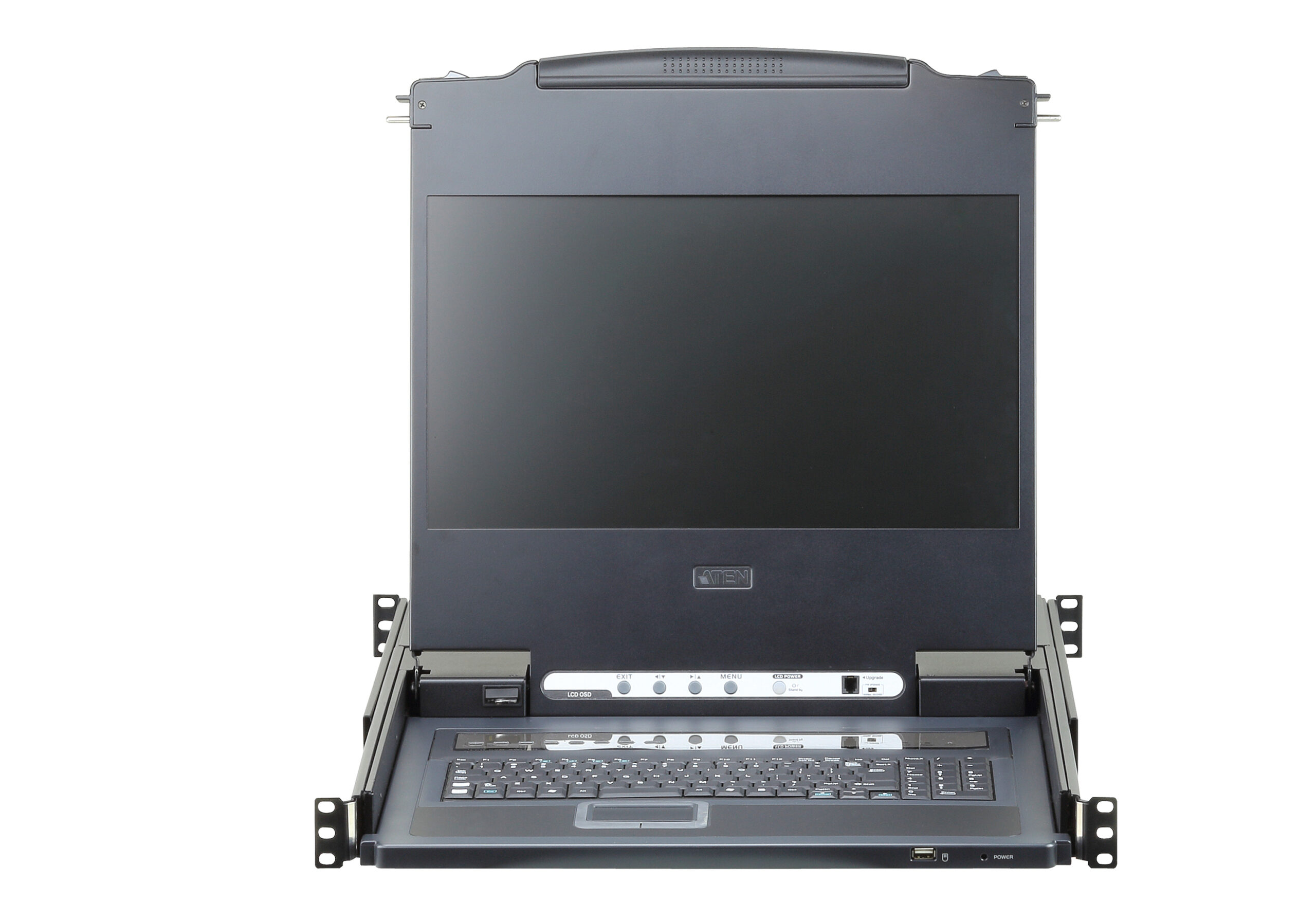 ATEN CL6708MW-ATA-AG rack console 43,9 cm (17.3") 1920 x 1080 Pixels Metaal, Kunststof Zwart 1U - Afbeelding 2