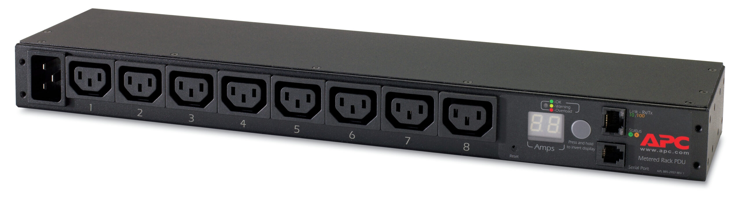 APC Rack PDU AP7821B, Metered, 0U/1U, 16A, 230V,(8x) C13, C20 stekker
