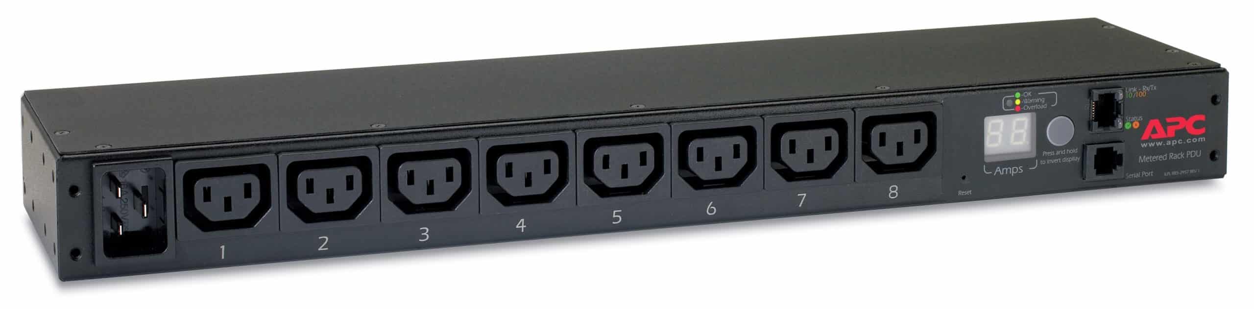 APC Rack PDU AP7821B, Metered, 0U/1U, 16A, 230V,(8x) C13, C20 stekker - Afbeelding 2