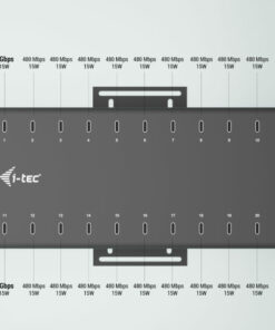 i-tec USB-C/USB-A Metal Charging + data HUB, 15W per port, 20x USB-C - Afbeelding 8