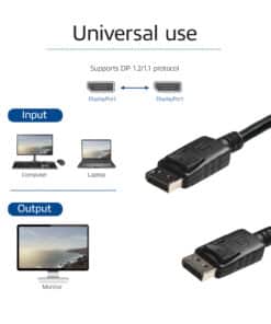ACT 50 cm DisplayPort kabel, male - male, power pin 20 aangesloten. - Afbeelding 2
