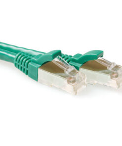 ACT Groene 2 meter LSZH SFTP CAT6A patchkabel snagless met RJ45 connectoren
